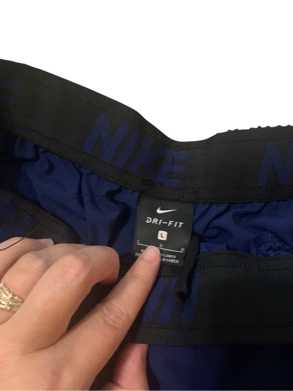 Nike Men's Navy Dri-FIT Athletic Shorts size L NWT - Picture 5 of 5